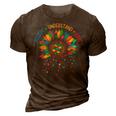 Floral Autism Awareness Sunflower Autism Mom & Dad Sister 3D Print Casual Tshirt Brown