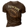 Funday American Football Dad Fathers Day Son Daddy Matching 3D Print Casual Tshirt Brown