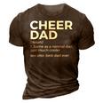 Funny Cheer Dad Definition Best Dad Ever Cheerleading 3D Print Casual Tshirt Brown