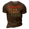 Funny Chihuahua Dad The Man Myth Legend Retro Gift For Mens 3D Print Casual Tshirt Brown