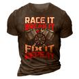 Funny Racing Mechanic Race It Break It Fix It Repeat 3D Print Casual Tshirt Brown