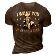 Funny Uncle Sam I Want You To Get Me A Beer 3D Print Casual Tshirt Brown
