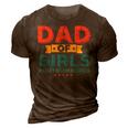 Girl Dad Outnumbered Fathers Day From Wife Daughter Vintage 3D Print Casual Tshirt Brown