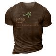  Grandpa Afi Iceland Funny Definition Gift For Mens 3D Print Casual Tshirt Brown
