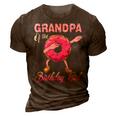 Grandpa Of The Birthday Girl Donut Dab Matching Party 3D Print Casual Tshirt Brown