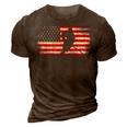 Hockey American Flag 4Th Of July Patriotic Usa Dad Men Son 3D Print Casual Tshirt Brown