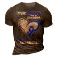 I Wear Dark Blue For Grandpa Colon Cancer Awareness Survivor 3D Print Casual Tshirt Brown