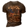 Im A Dad Opa And A Veteran Funny Opa Fathers Day Gift Gift For Mens 3D Print Casual Tshirt Brown