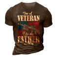 Im A Veteran Like My Father Before Me Gift For Proud Dad Son 3D Print Casual Tshirt Brown