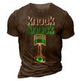 Knock Knock Piston Funny Car Lover Mechanic 3D Print Casual Tshirt Brown