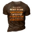Lucky Fatherinlaw Of Awesome Daughterinlaw Gift For Mens 3D Print Casual Tshirt Brown