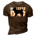 Maltese Dad Maltese Gift For Dog Father Dog Dad 3D Print Casual Tshirt Brown