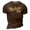 Mechanic Graduation 2019 New Mechanic Gift 3D Print Casual Tshirt Brown