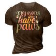 My Kids Have Paws For Cats Mom And Cats Dad Tie Dye 3D Print Casual Tshirt Brown