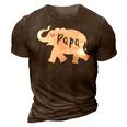 Papa Africa Elephant Father Matching For Dad Gift For Mens 3D Print Casual Tshirt Brown