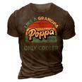 Poppa Like A Grandpa Only Cooler Vintage Dad Fathers Day Gift For Mens 3D Print Casual Tshirt Brown