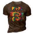 Poppa Of The Birthday Girl Matching Family Tie Dye 3D Print Casual Tshirt Brown