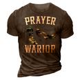 Prayer Warrior Camouflage For Religious Christian Soldier 3D Print Casual Tshirt Brown