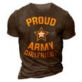 Proud Army Girlfriend Military Soldier Army Girlfriend Gift For Womens 3D Print Casual Tshirt Brown
