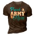 Proud Army Mom Military Mother Family Gift Army Mom T 3D Print Casual Tshirt Brown