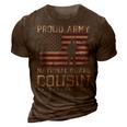Proud Army National Guard Cousin Us Military Gift Gift For Mens 3D Print Casual Tshirt Brown
