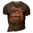 Proud Army National Guard Stepdad Us Military Gift 3D Print Casual Tshirt Brown