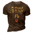 Proud Army Pa Military Pride Gift For Mens 3D Print Casual Tshirt Brown