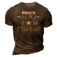 Proud Army Stepdad Military Pride Camouflage Graphics Army Gift For Mens 3D Print Casual Tshirt Brown
