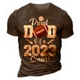 Proud Dad Of A Football Senior 2023 Funny Football Dad 3D Print Casual Tshirt Brown