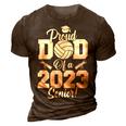 Proud Dad Of A Volleyball Senior 2023 Volleyball Dad 3D Print Casual Tshirt Brown