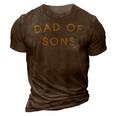 Proud New Dad Of A Boy To Be Gift Dad Of Sons 3D Print Casual Tshirt Brown