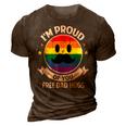 Proud Of You Free Dad Hugs Funny Gay Pride Ally Lgbt Gift For Mens 3D Print Casual Tshirt Brown