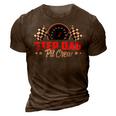 Race Car Birthday Party Racing Family Step Dad Pit Crew 3D Print Casual Tshirt Brown