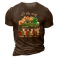 Retro Christmas Its The Most Wonderful Time Of The Year 3D Print Casual Tshirt Brown