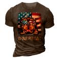 Shar Pei Dad American Flag 4Th Of July Dog Fathers Day Gift For Mens 3D Print Casual Tshirt Brown
