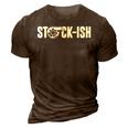 Stockish Awesome Mechanic Lover 3D Print Casual Tshirt Brown