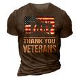 Thank You Military Veterans Veterans Day 3D Print Casual Tshirt Brown