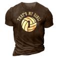 Thats My Girl 1 Volleyball Player Mom Or Dad Gift 3D Print Casual Tshirt Brown