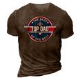 Top Dad The Best Of The Best Cool 80S 1980S Fathers Day 3D Print Casual Tshirt Brown