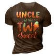 Uncle Of The Two Sweet Birthday Girl Ice Cream Lovers 2Nd 3D Print Casual Tshirt Brown