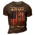 United States Army Grandpa American Flag For Veteran Gift 3D Print Casual Tshirt Brown
