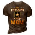 Us Army Proud Us Army Mom Military Veteran Pride 3D Print Casual Tshirt Brown