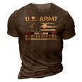 Vintage Afghanistan Veteran Us Army Military 3D Print Casual Tshirt Brown