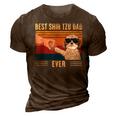 Vintage Best Shih Tzu Dad Ever Fist Bump Dog Fathers Day Gift For Mens 3D Print Casual Tshirt Brown