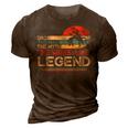 Vintage Dad The Man The Myth The Wrestling Legend Father Day 3D Print Casual Tshirt Brown