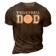 Volleyball Dad Volleyball Gift For Father Volleyball Gift For Mens 3D Print Casual Tshirt Brown