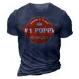 1 Poppy Men Number One Dad Grandpa Fathers Day Gifts Gift For Mens 3D Print Casual Tshirt Navy Blue