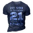 21St Birthday For Dad Mom 21 Year Old Son Gift Family Squad 3D Print Casual Tshirt Navy Blue