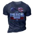 4Th Of July Family Matching All American Dad American Flag 3D Print Casual Tshirt Navy Blue