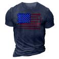 Aircraft American Flag Airplane Pilot 4Th Of July Aviation 3D Print Casual Tshirt Navy Blue